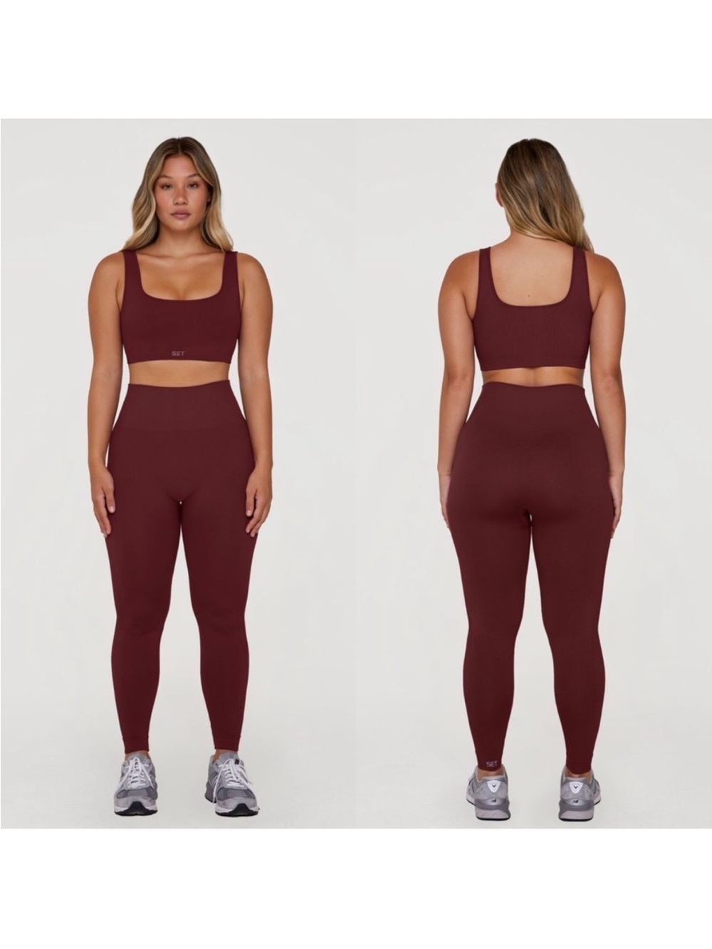 SET Active Sculptflex Seamless Leggings Maroon Size Medium